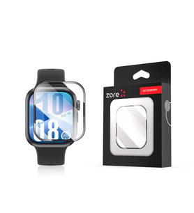 Huawei Watch Fit 4 Uyumlu Zore PMMA Pet Saat Ekran Koruyucu (Siyah)