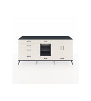 Hyperion Konsol 4 Raflı 7 Çekmeceli 2 Kapaklı 220x44x99 Antrasit-Aytaşı