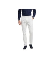 DeepSEA Erkek Beyaz Esnek Kumaş Slim Fit Beli Lastikli Günlük Spor Pantolon 2601070