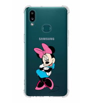 Samsung Galaxy A10s  Köşe Korumalı Antişok Kapak Minnie Mouse Tasarımlı Şeffaf  Kılıf