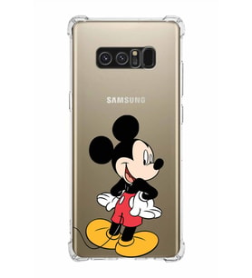 Samsung Galaxy Note8  Köşe Korumalı Antişok Kapak Mickey Mouse Tasarımlı Şeffaf  Kılıf