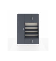Arges Dolap 10 Raflı 5 Kapaklı 132x30x195 Antrasit-Antrasit/Antrasit