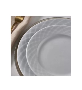 Güral Porselen Alfa Düz Beyaz Tabak 20 cm 6'lı
