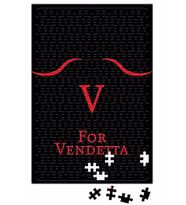 V For Vendetta Silüet Puzzle 240 Parça Yapboz