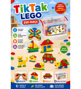 Tiktak Lego (250 Parça) - Tik-Tak Puzzle - Küçük Bloklar - Tik Tak Legolar Oyuncak