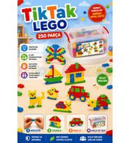 Tiktak Lego (250 Parça) - Tik-Tak Puzzle - Küçük Bloklar - Tik Tak Legolar Oyuncak