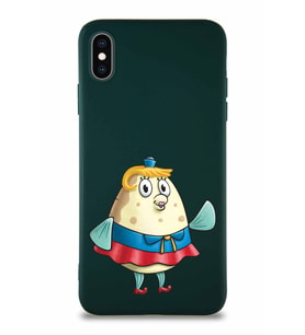 Apple iPhone XS Max Soft Premier Kapak Bayan Puff Tasarımlı Silikon Kılıf - Yeşil (Şeffaf)