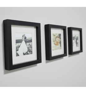 Fotoğraf Hediyeli HKM Ticaret 3'lü Siyah Ahşap Sök-Tak Camsız Çerçeveler! Şık Çerçeveler