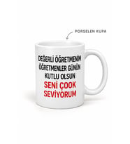 Öğretmenler Günü Hediyesi KUPA BARDAK, PORSELEN KUPA