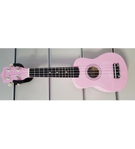 Cremonia AU01L-21PK 21 İnç Soprano Ukulele Pembe Renk, Başlangıç Seviyesi, Ihlamur Ağacı Gövde