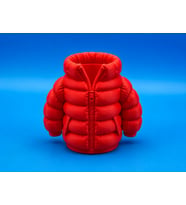 3D Baskı Şişme Mont Kalemlik - Masaüstü Organizer-Kırmızı