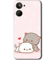 Realme 10 4G Kılıf HD Desen Baskılı Kılıf - Kedi Aşkı
