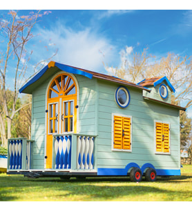 MANDU Ahşap Çocuk Tinyhouse Oyun Evi