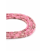 Varisit Doğal Taş Parlak Pembe Dikdörtgen Kesim 4x13mm Dizi [B]