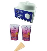 Sir Ağda Makinesi + 2 Adetpudralı Soyulabilen Boncuk Ağda + Spatula Seti