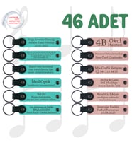 Turkuaz & Yavru Ağzı, 46’lı Set, Kişisel Mesajlı Anahtarlık, Sınıf Anılarınızı Taşıyacak Özel Hediye