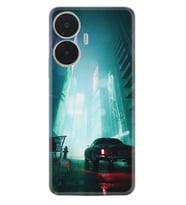 Realme C55 Kılıf Silikon Desen Özel Seri Night Cars 1619