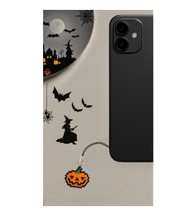 Miyuki Boncuk El Yapımı Balkabağı Telefon Çarmı - Charm Halloween Cadılar Bayramı 1 (Çok Renkli)