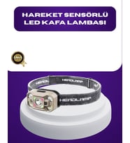Wave Sensörlü LED Kafa Lambası Şarjlı Ayarlanabilir Işık