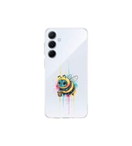 Samsung Galaxy A55 ile uyumlu Splash arı tasarımlı şeffaf silikon kılıf
