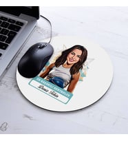Kişiye Özel Hediye Karikatürlü En Başarılı Kadın Hentbolcu Mousepad
