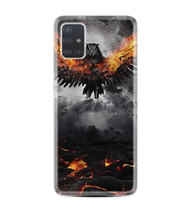 Samsung a71 A72 A73 A7 A9 2018 C7 C9 Kılıf Desenli Silikon Ateş Kartalı 1766