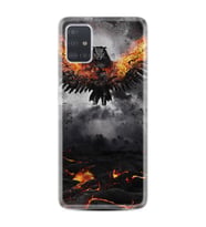 Samsung a71 A72 A73 A7 A9 2018 C7 C9 Kılıf Desenli Silikon Ateş Kartalı 1766