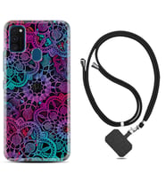 Samsung M21 M22 M23 M30 M31S M32 Kılıf Boyun Askılı Silikon Colurful Mandala 1667