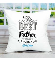 En İyi Baba İsme Özel Yastık (Beyaz)