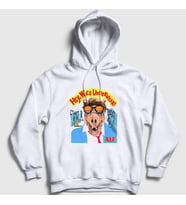 Presmono Unisex Beyaz Hey Nice Underwear Alf Kapüşonlu Sweatshirt 447493tt