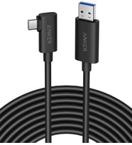 Anker 712 USB-A to USB-C 5 Metre Fiber Optik Şarj/Data Kablosu - Oculus Quest 2 ve 10 Gbps Destekli - Siyah - Y2111