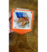 SİLİKON ÇİFT KATLI AYAKKABI GÖRSELLİ TURUNCU ARMA DİKİŞ AKSESUARI 12X11 CM