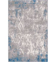 Eliana Home Baskılı, Yıkanabilir Kaymaz Taban Salon Halısı LNA0265 100x150 cm (Mavi)