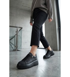 Lufian 121230064 Estel Kadın Hakiki Deri Klasik Sneaker Siyah