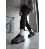 Lufian 121230064 Estel Kadın Hakiki Deri Klasik Sneaker Siyah