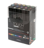 Touch Opaque Marker Akrilik Boyama Kalemi 15 Renk Medium Uç (1.5-2.3 mm) (Karışık)