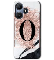İnfinix Hot 30i Kılıf HD Desen Baskılı Kılıf - Pembe Mermer Desenli O Harfi