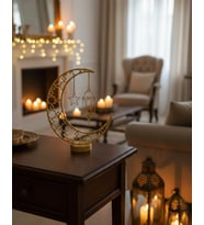 3D Hilal Cami Dekor 20X20 Cm Özel Baskı Masa Üstü Süs