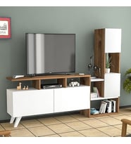 TV Ünitesi Turra Beyaz Ceviz 177 cm