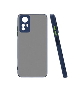 Vendas Xiaomi Redmi Note 12S Uyumlu Mara Serisi Arkası Mat Renkli Hux Silikon Kılıf (Lacivert)