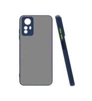 Vendas Xiaomi Redmi Note 12S Uyumlu Mara Serisi Arkası Mat Renkli Hux Silikon Kılıf (Lacivert)