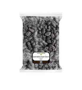 Çekirdeksiz Siyah Üzüm 1 Kg Siyah Üzüm Çekirdeksiz Özbek Üzümü