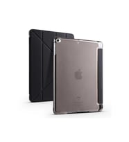 Apple iPad 9.7 2018 (6.Nesil) Uyumlu Kılıf Zore Tri Folding Kalem Bölmeli Standlı Kılıf (Siyah)