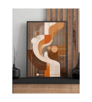 Tablo Ahşap Çerçeveli Tablo Çerçeveli Poster Soyut Kum Fırtınası , Soyut Tablo (Karışık)