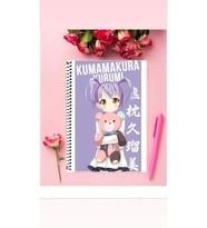 Kurumi Kumamakura Anime Defter 1 Adet Özel Tasarım A4 Boyutu Telli Çizgili Defter 21*29 Cm