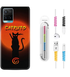 Vivo Y11S Y21S Y20 Y20S Y70 Kılıf Kablo Koruma Spiral Silikon Catrudo 1679