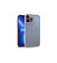Apple iPhone 13 Pro Max Uyumlu Kılıf Zore Flora Kapak (Rose Gold Altın)