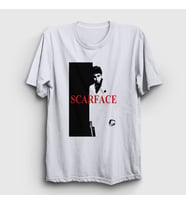 Presmono Unisex Beyaz Cover Film Scarface T-Shirt 250670tt