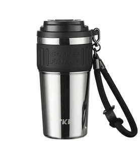 VAGONLİFE  T2023 TKK PİPETLİ ASKILI ÇELİK TERMOS MUG 630 ML GÜMÜŞ (STEEL)