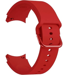 Samsung Galaxy Watch 6 40mm için Kordon Solid Silicone Band Kırmızı [Galaxy Watch 6 40mm ile Uyumlu Kordon - Kırmızı]